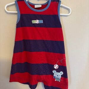 Vintage striped carters tank top romper
